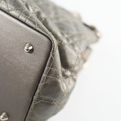 Christian Dior Medium Panarea Tote Cannage Canvas Khaki