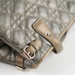 Christian Dior Medium Panarea Tote Cannage Canvas Khaki