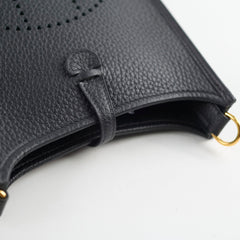 Hermes Mini Evelyn Black K Stamp 2025