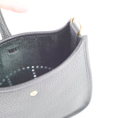 Hermes Mini Evelyn Black K Stamp 2025
