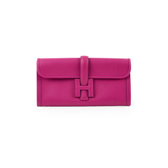 Hermes Jige Clutch Rose Poupre A Stamp