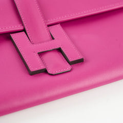 Hermes Jige Clutch Rose Poupre A Stamp