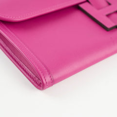 Hermes Jige Clutch Rose Poupre A Stamp