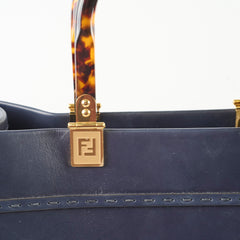 Fendi Medium Sunshine Shopper Tote Navy