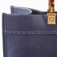 Fendi Medium Sunshine Shopper Tote Navy