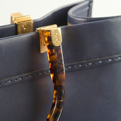 Fendi Medium Sunshine Shopper Tote Navy