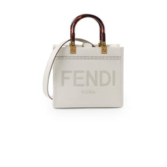 Fendi Small Sunshine Shopper Tote Cream