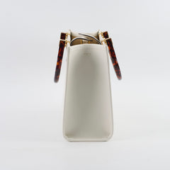 Fendi Small Sunshine Shopper Tote Cream