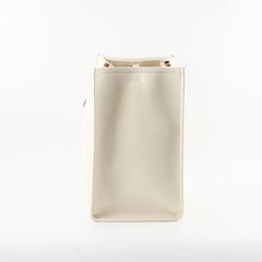 Fendi Large Sunshine Shopper Tote Cream Leather