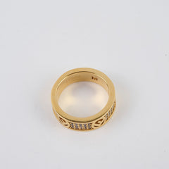 Fendi F Is Fendi Ring Crystals Gold size M