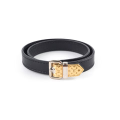 Louis Vuitton Black "Fasten Your LV" Bracelet size 17