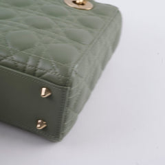 Dior Small Lady Dior Sage Green Light Gold HW