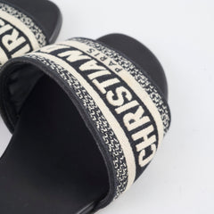 Dior Slide Sandals Deep Blue Embroidered size 37