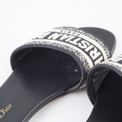 Dior Slide Sandals Deep Blue Embroidered size 37