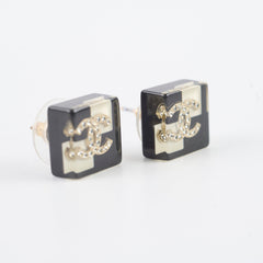 Chanel Check Stud CC Earrings
