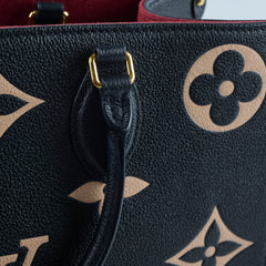 Louis Vuitton OnTheGo MM Bicolour Monogram Empreinte Black Cream