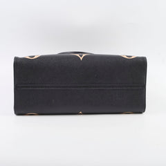 Louis Vuitton OnTheGo MM Bicolour Monogram Empreinte Black Cream