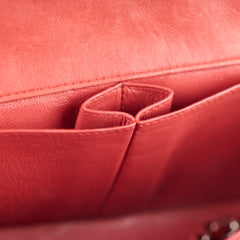 Chanel East West Shoulder Flap Lambskin Salmon Red