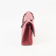 Chanel Classic Flap Medium M/L Lambskin Dark Red (10 Series)