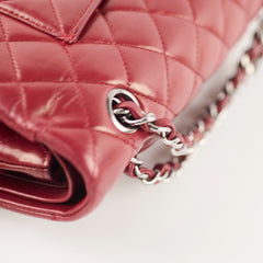 Chanel Classic Flap Medium M/L Lambskin Dark Red (10 Series)