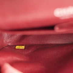 Chanel Classic Flap Medium M/L Lambskin Dark Red (10 Series)