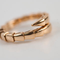 Bvlgari Serpenti Viper Ring Pink Gold Size L