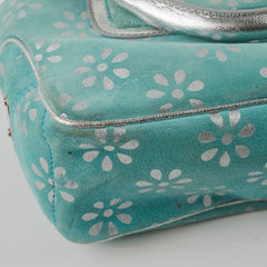 Celine Top Handle Tiffany Blue Suede