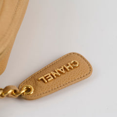 Chanel Vintage 24k Caviar Timeless Camera Bag Beige