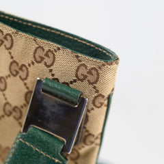 Gucci GG Canvas Messenger Bag Beige/Green