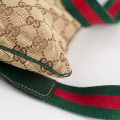 Gucci GG Canvas Messenger Bag Beige/Green