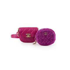 Chanel Belt Bag with Two Pouches Pink/Purple