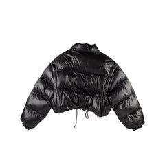 Prada Cropped Puffer Jacket Black - Size IT 42