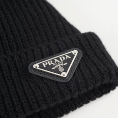 Prada Knit Beanie Black - Size L