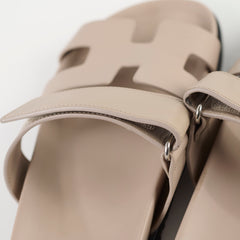 Hermes Chypre Sandals Beige Anglaise - Size 37.5