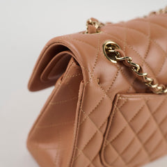 Chanel Small Classic Flap Lambskin Caramel