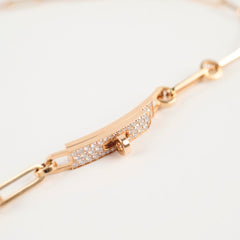 Hermes Kelly Chaine Rose Gold Diamond Choker Double/Bracelet 2025