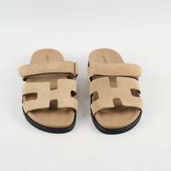 Hermes Chypre Sandals Beige Lin - Size 41