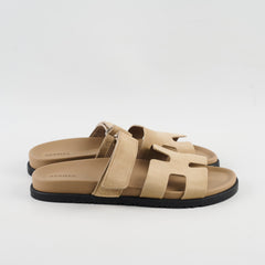 Hermes Chypre Sandals Beige Lin - Size 41