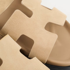 Hermes Chypre Sandals Beige Lin - Size 41