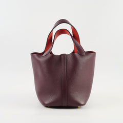 Hermes Picotin 18 Prune Eclat Clemece X stamp GHW