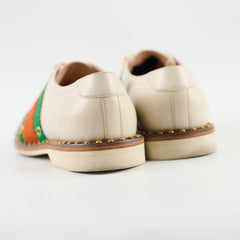 Gucci Web Stripe Bowiling Shoes Cream Size 38