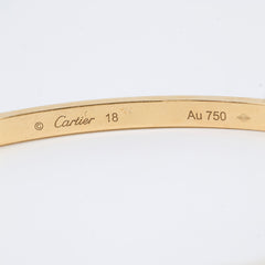 Cartier Love Bracelet Small Model YG Size 18