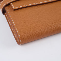 Hermes Kelly Wallet Gold Epsom GHW Z Stamp