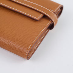 Hermes Kelly Wallet Gold Epsom GHW Z Stamp