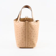 Hermes Picotin 18 Ostrich Chai - Stamp U