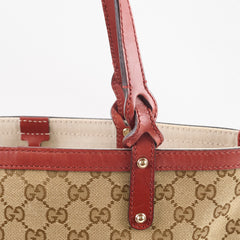 Gucci GG Canvas Beige Craft Tote with Pouch