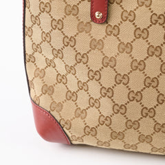 Gucci GG Canvas Beige Craft Tote with Pouch