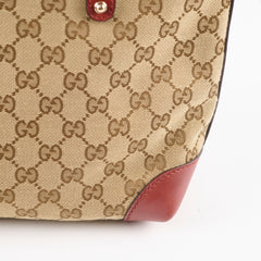 Gucci GG Canvas Beige Craft Tote with Pouch