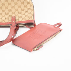 Gucci GG Canvas Beige Craft Tote with Pouch