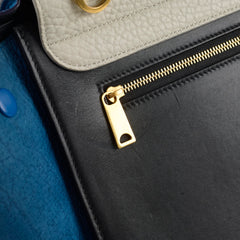 Celine Trapeze Medium Tri-Colour Suede/Leather Shoulder bag White